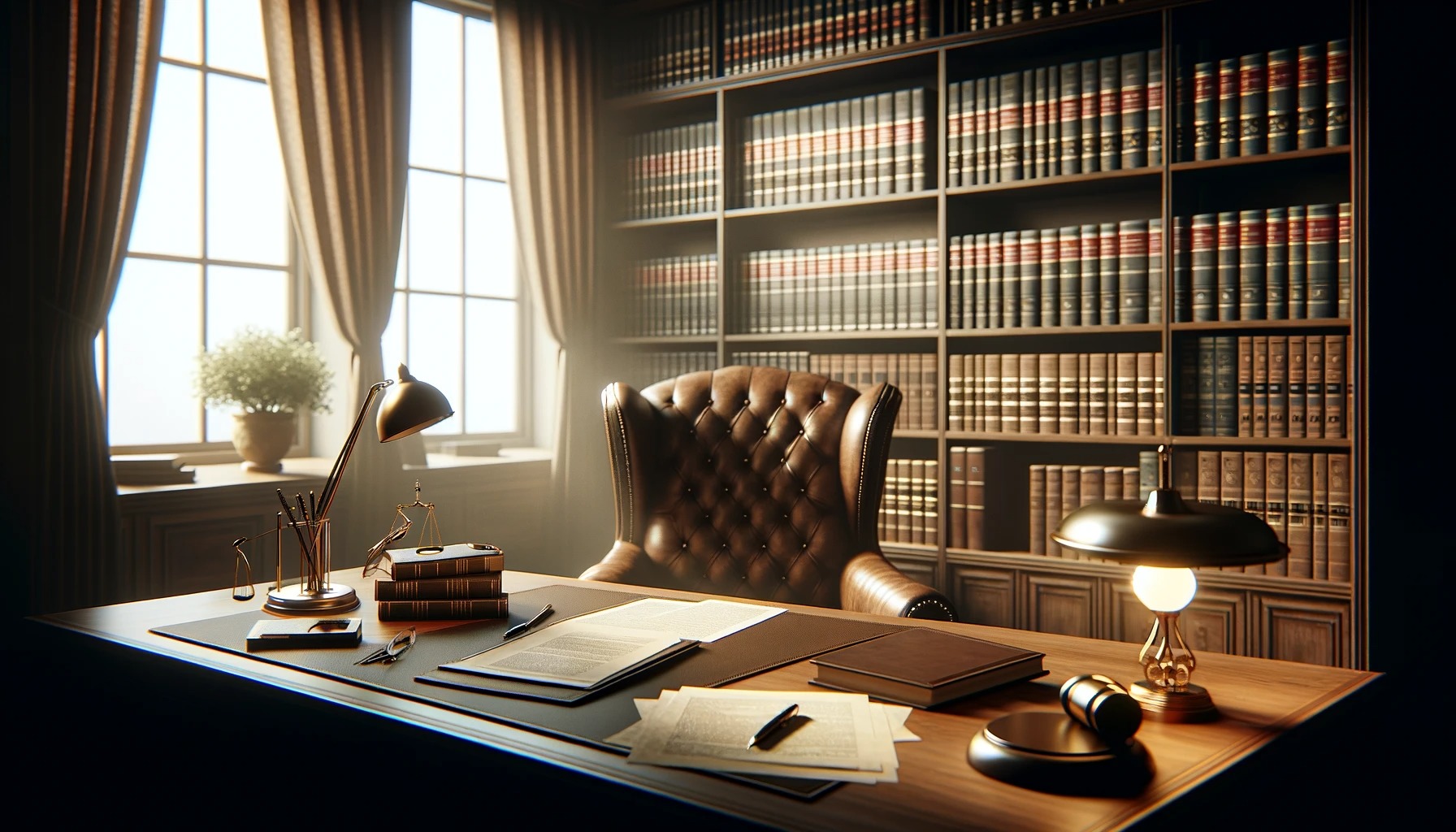 弁護士の執務室の椅子